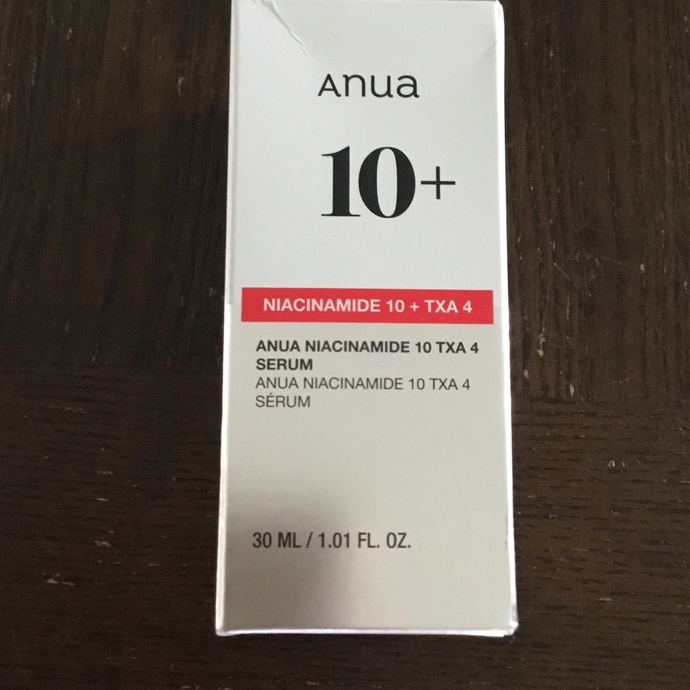 Anua Niacinamide 10+ TXA 4 Serum — White with Red Accent